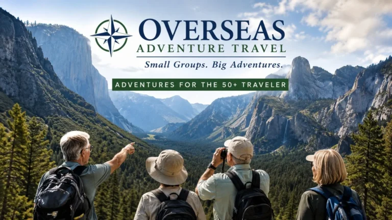 "Overseas Adventure Travel small group safari tour with travelers aged 50 and older observing elephants in Tanzania, 2026"
