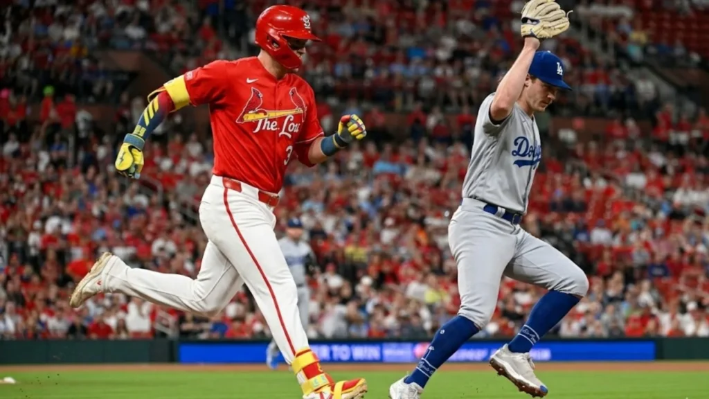 dodgers vs cardinals match  stats